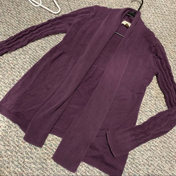 People open knit cardigan
